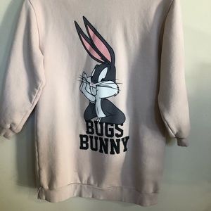 Zara Looney Toons Hoodie Sweatshirt Size 10.